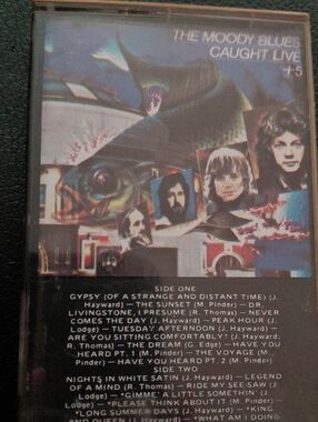 The Moody Blues "Caught Live +5"  Cassette